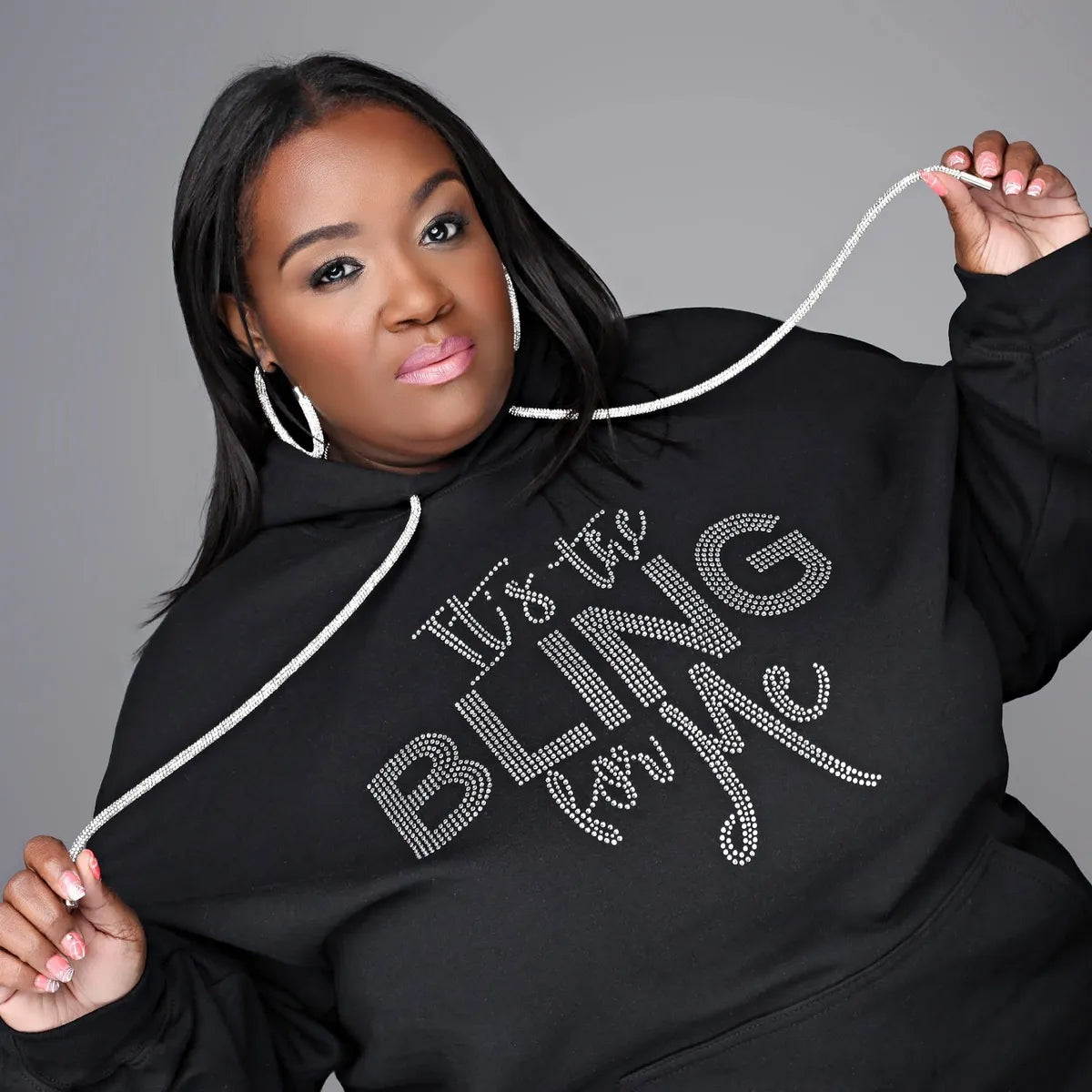 Bling String Hoodie - It’s the BLING for Me